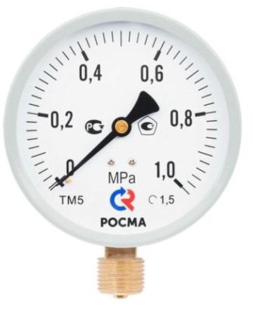 Манометр Росма ТМ-510Р.00 (0-1.6МПа) G1/2